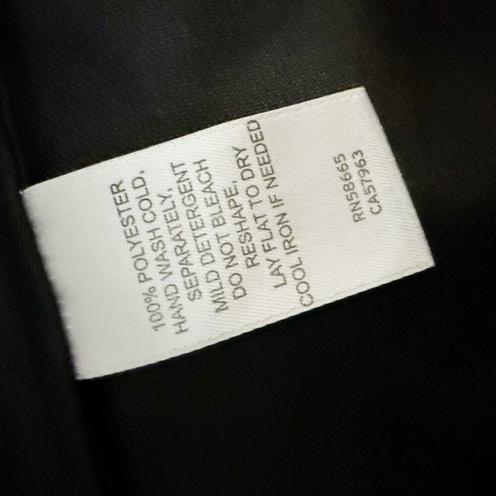 TROUVE | Black Leather-Look Tank‎ Sleeveless Blouse Sheer Bottom | Size Small - Picture 6 of 6